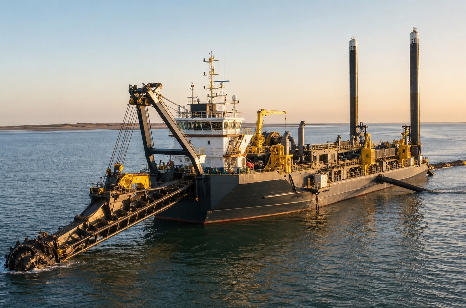 1,000 mm-Class High-Capacity Electric Cutter Suction Dredger