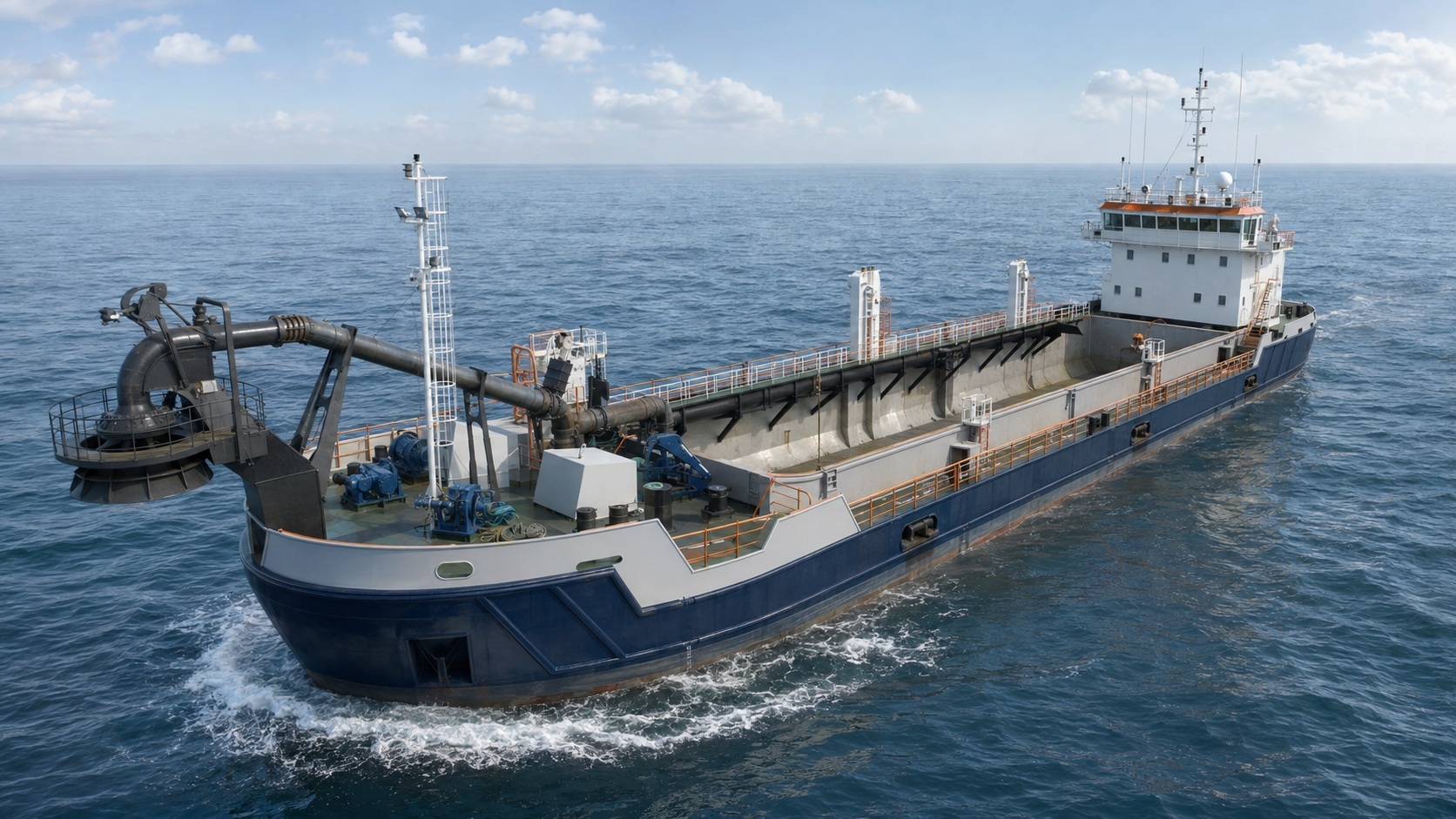 1,500 m³-Class Shallow-Draft Trailing Suction Hopper Dredger