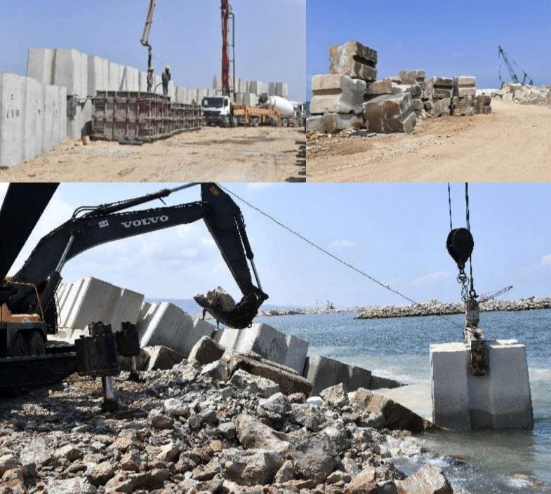 Rehabilitation of Airport Runway Breakwater · project view 3