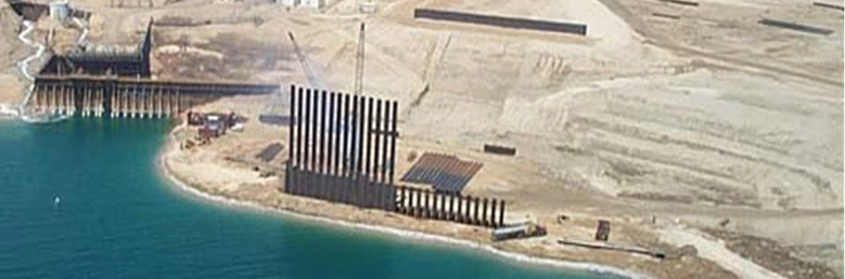 Dead Sea Works P-88 Pumping Station - Marine Cofferdam Works · project view 2