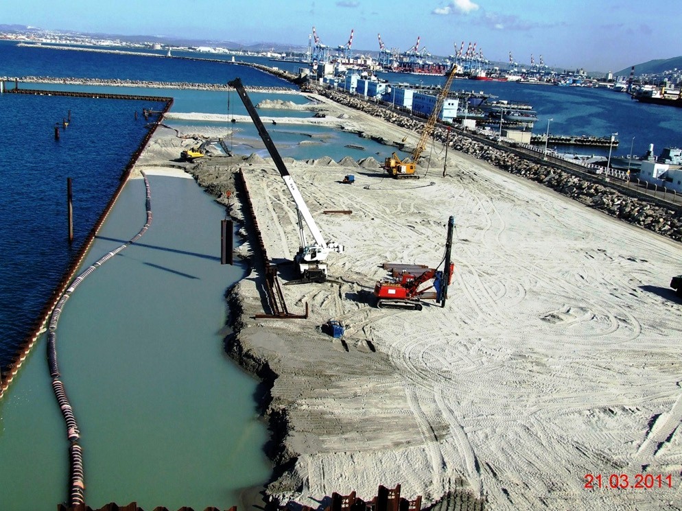 Haifa Submarine Harbour - Reclamation and Three Quays